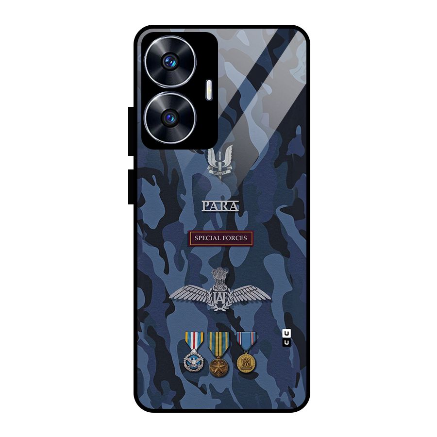 Special Forces Badge Glass Back Case for Realme Narzo N55