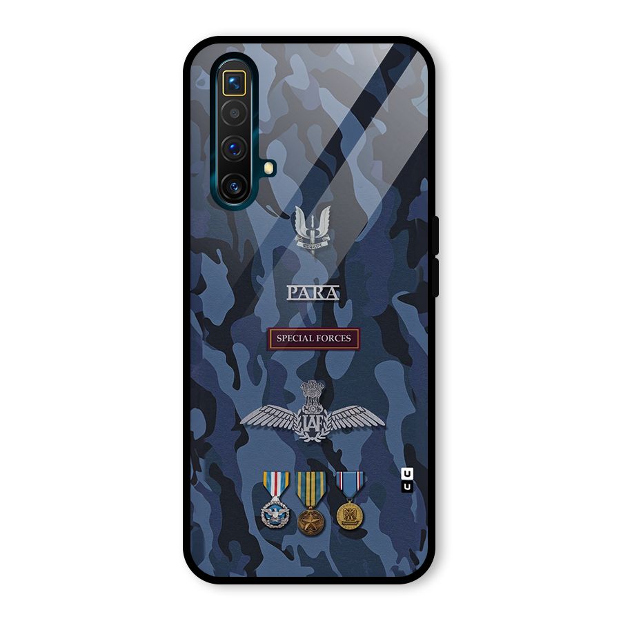 Special Forces Badge Glass Back Case for Realme X3 SuperZoom