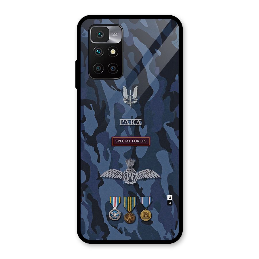 Special Forces Badge Glass Back Case for Redmi 10 Prime