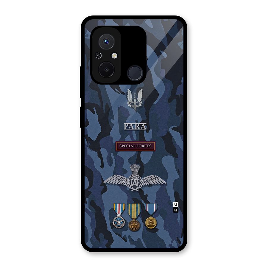 Special Forces Badge Glass Back Case for Redmi 12C
