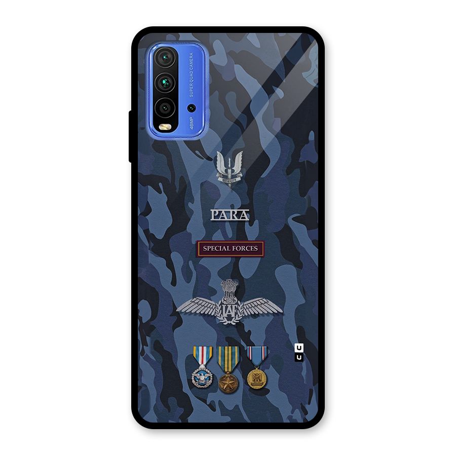 Special Forces Badge Glass Back Case for Redmi 9 Power