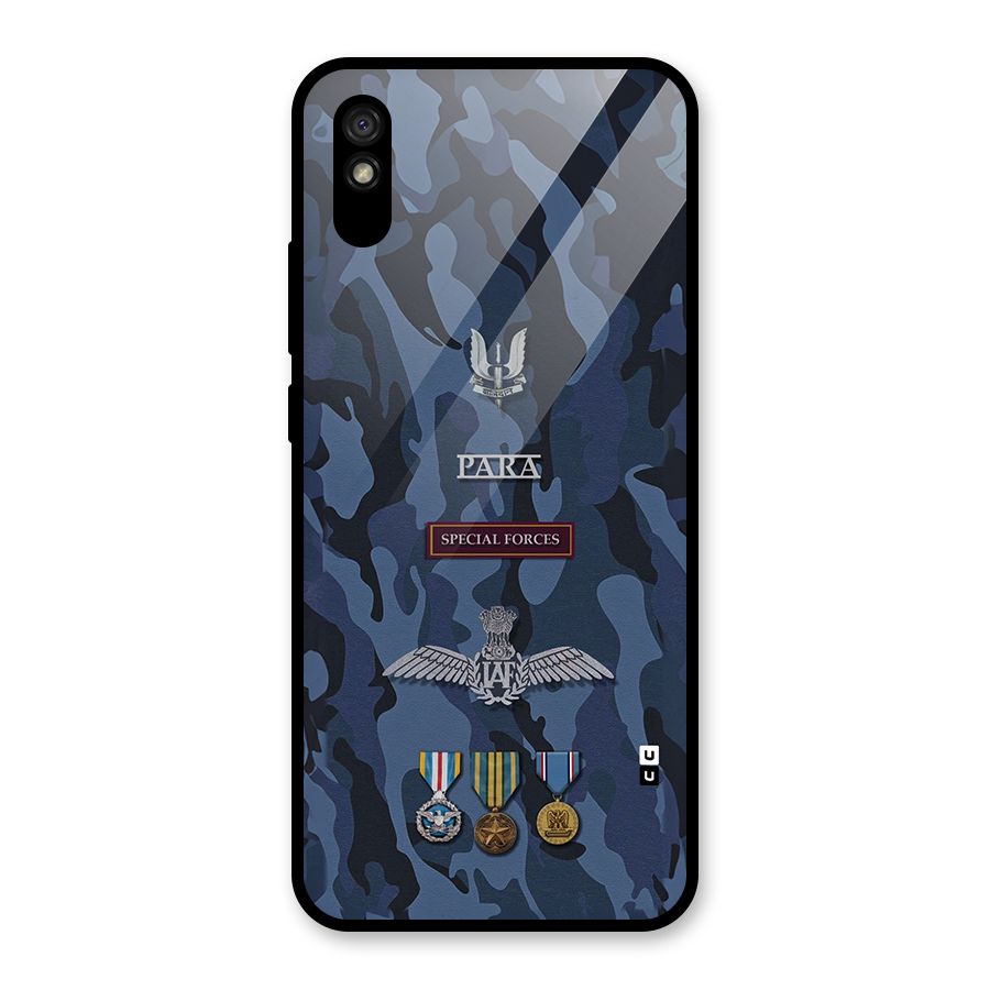 Special Forces Badge Glass Back Case for Redmi 9i
