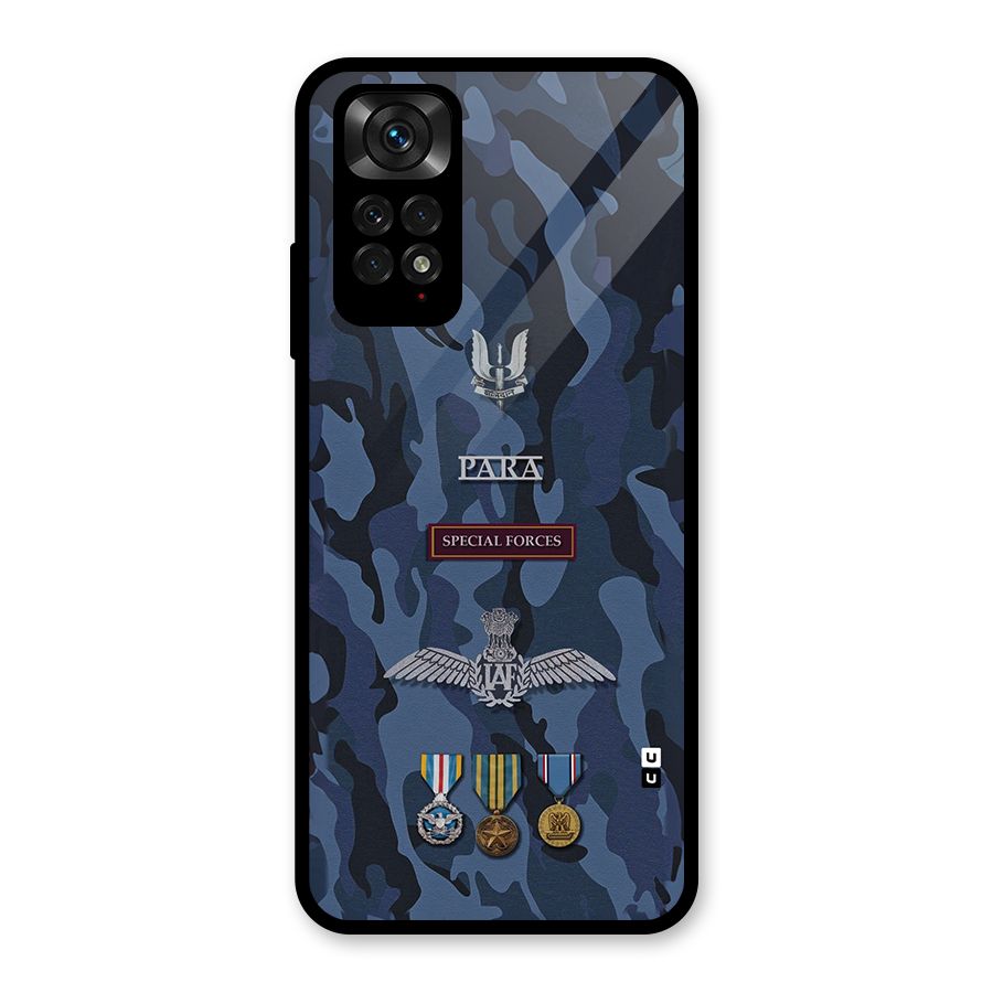 Special Forces Badge Glass Back Case for Redmi Note 11S