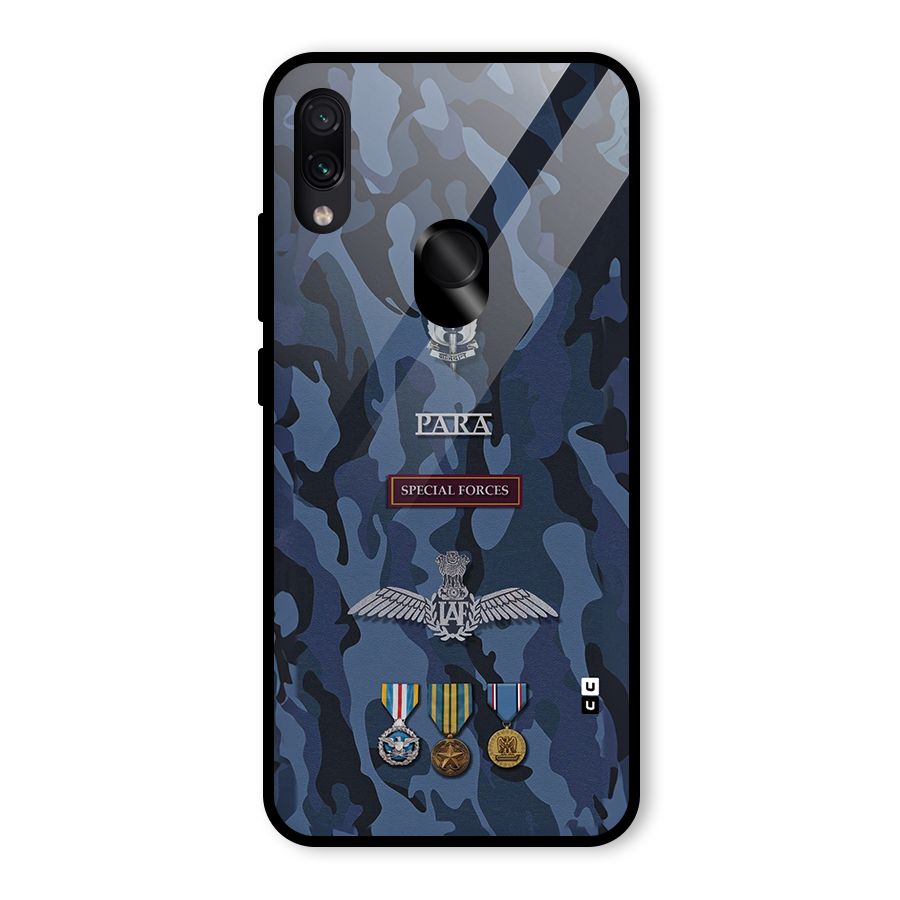Special Forces Badge Glass Back Case for Redmi Note 7