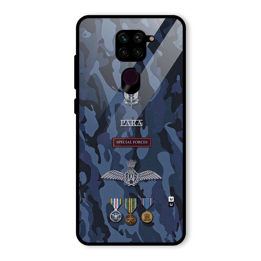 Special Forces Badge Glass Back Case for Redmi Note 9