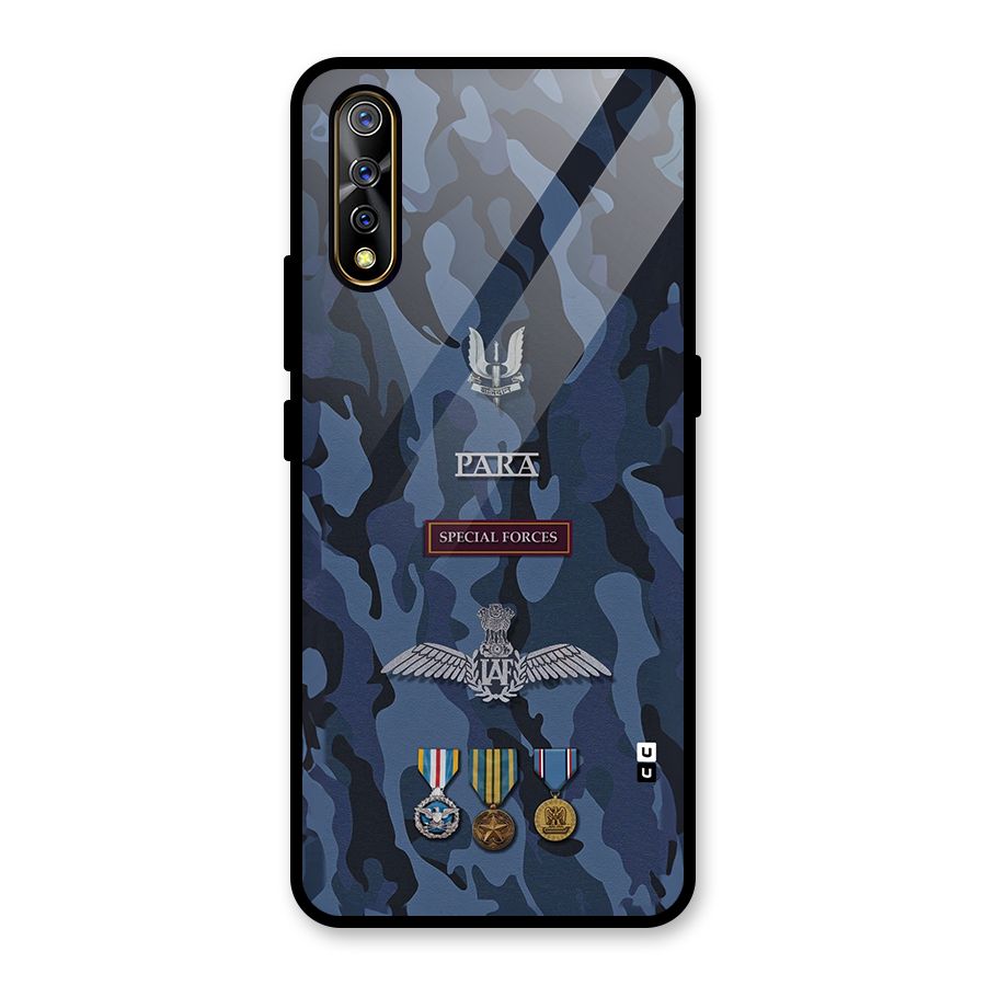 Special Forces Badge Glass Back Case for Vivo S1