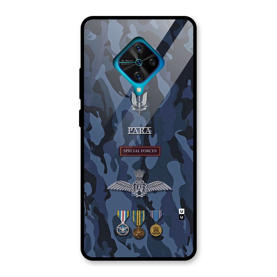Special Forces Badge Glass Back Case for Vivo S1 Pro