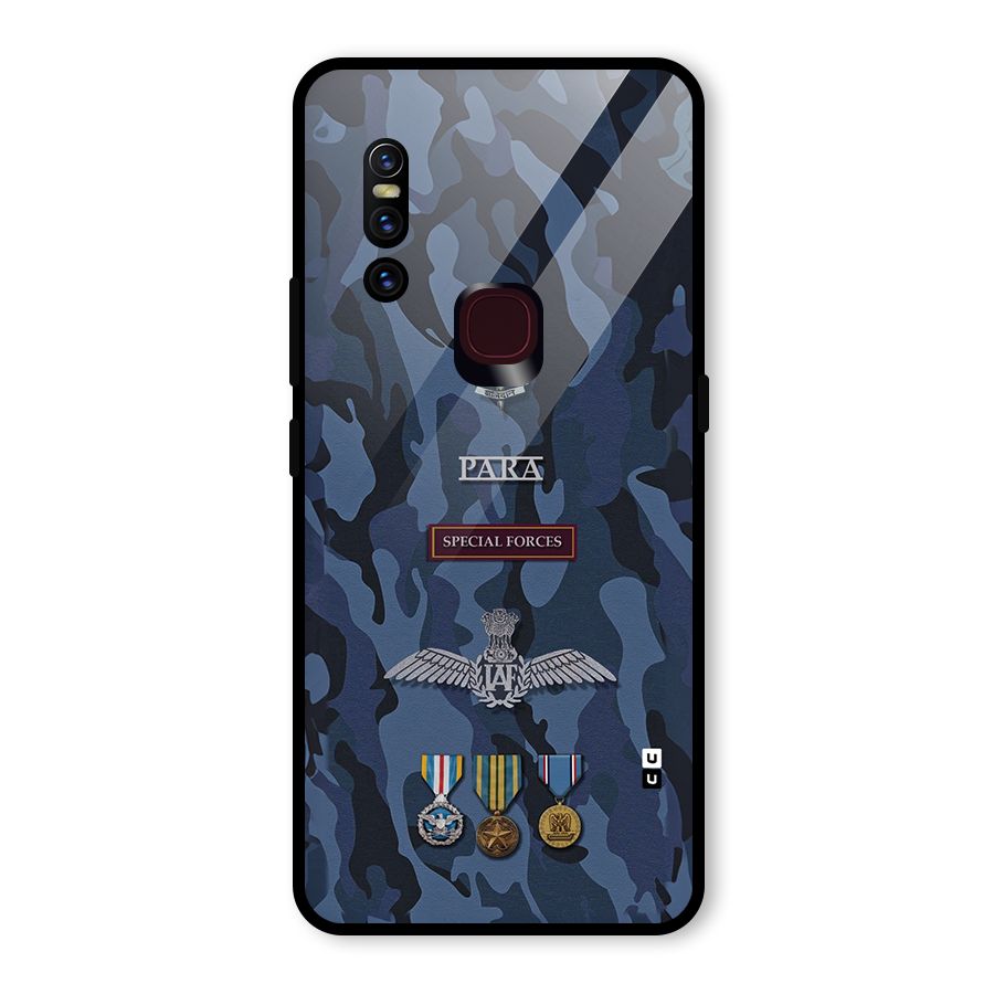 Special Forces Badge Glass Back Case for Vivo V15