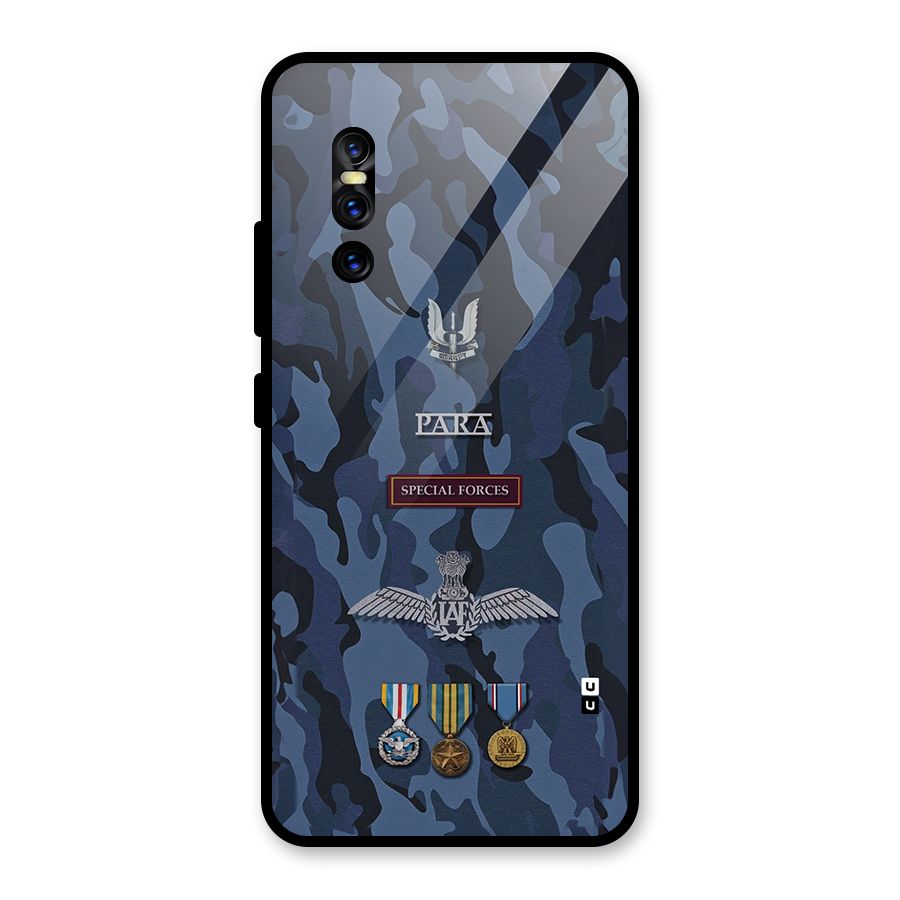 Special Forces Badge Glass Back Case for Vivo V15 Pro