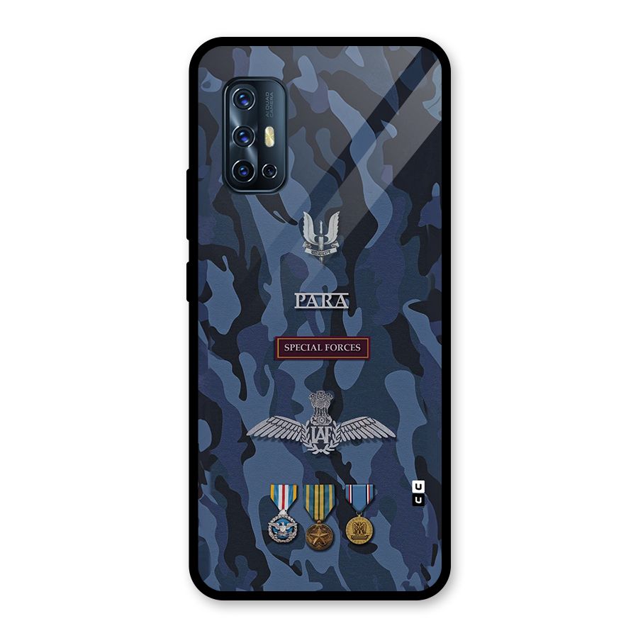 Special Forces Badge Glass Back Case for Vivo V17