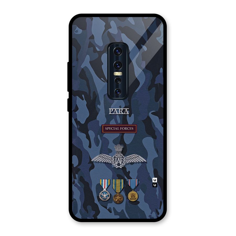 Special Forces Badge Glass Back Case for Vivo V17 Pro