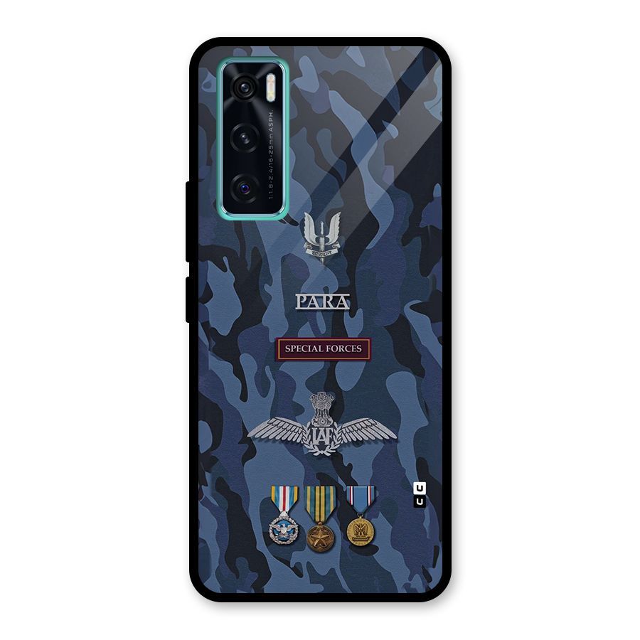 Special Forces Badge Glass Back Case for Vivo V20 SE