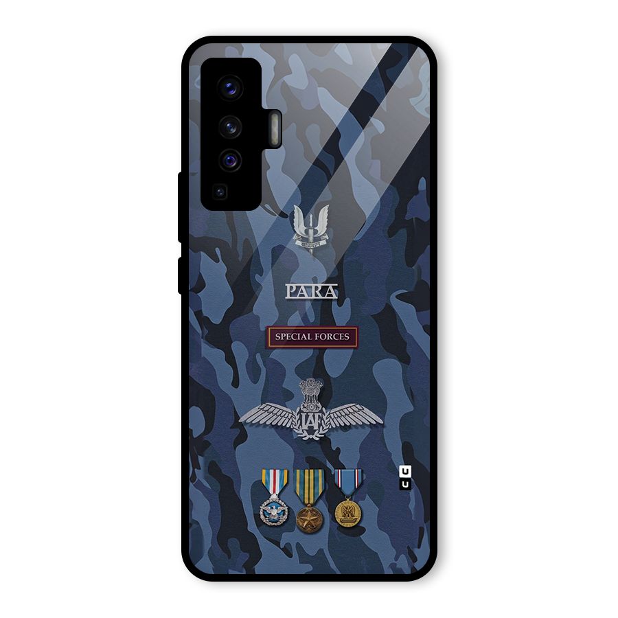 Special Forces Badge Glass Back Case for Vivo X50