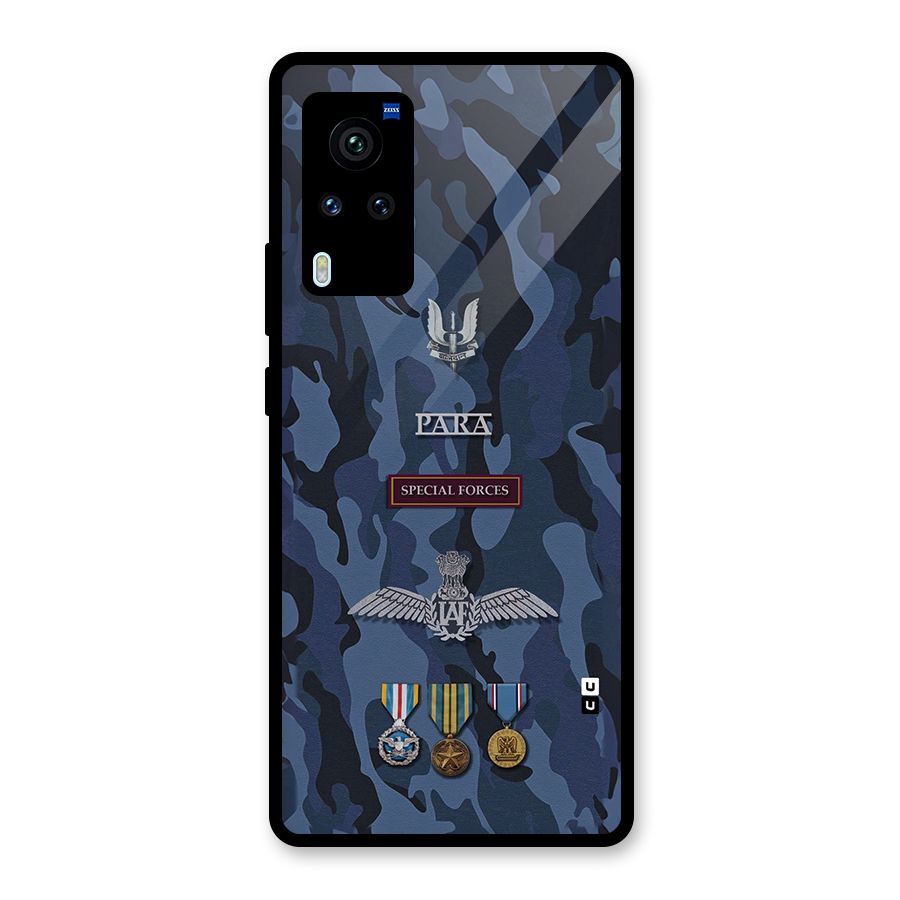Special Forces Badge Glass Back Case for Vivo X60 Pro