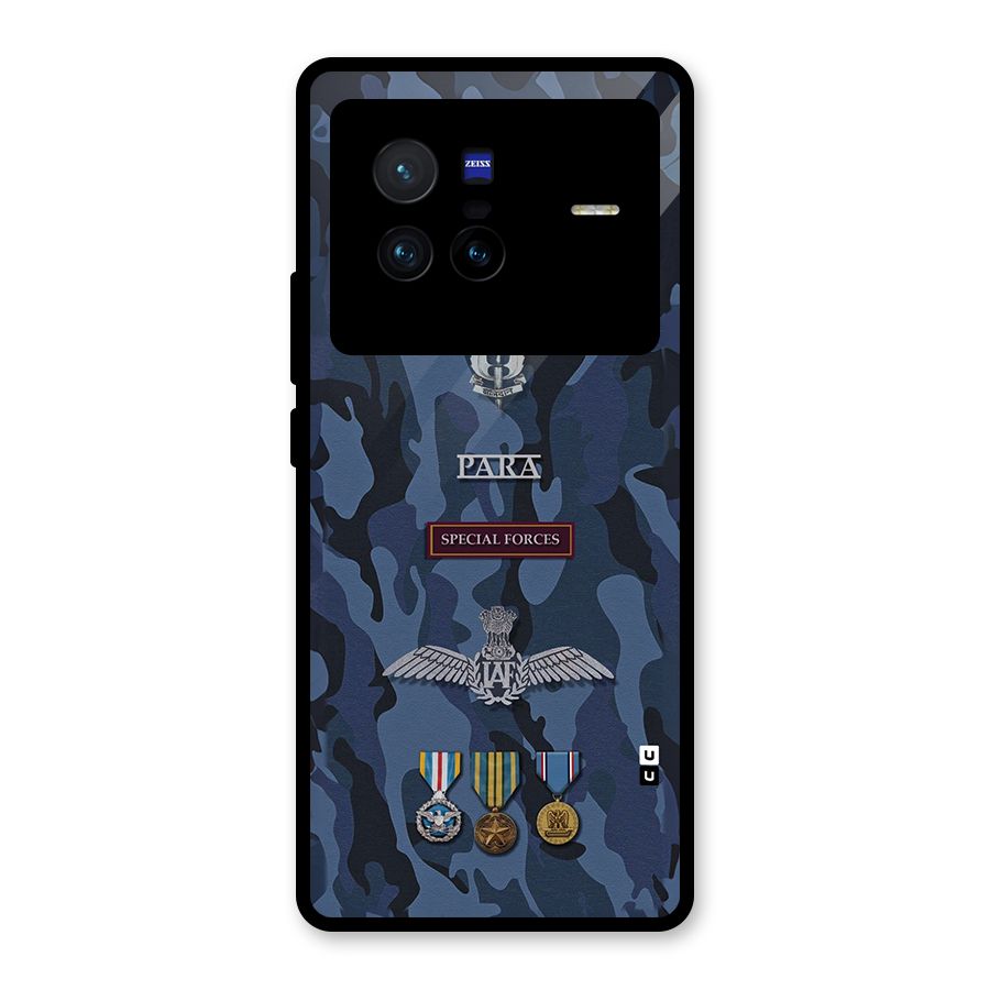 Special Forces Badge Glass Back Case for Vivo X80