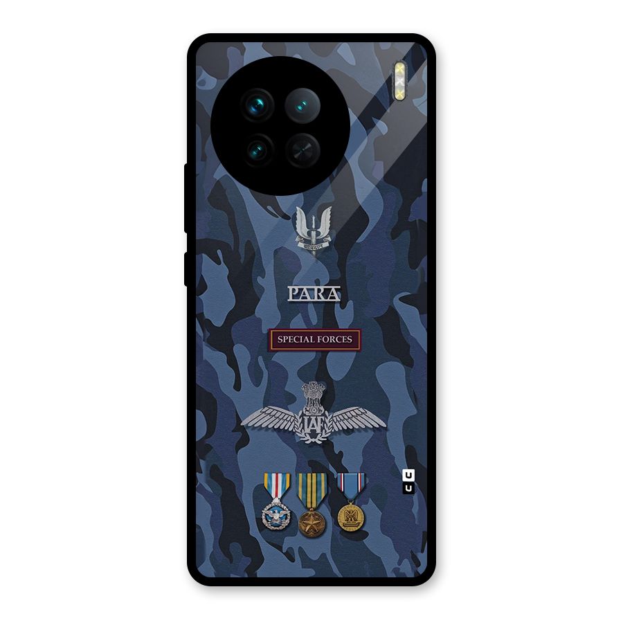 Special Forces Badge Glass Back Case for Vivo X90