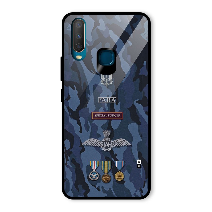 Special Forces Badge Glass Back Case for Vivo Y17