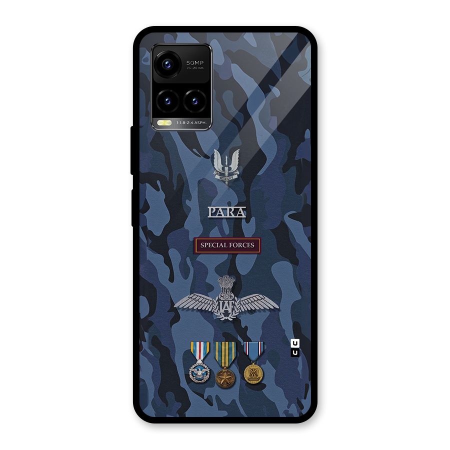 Special Forces Badge Glass Back Case for Vivo Y21 2021