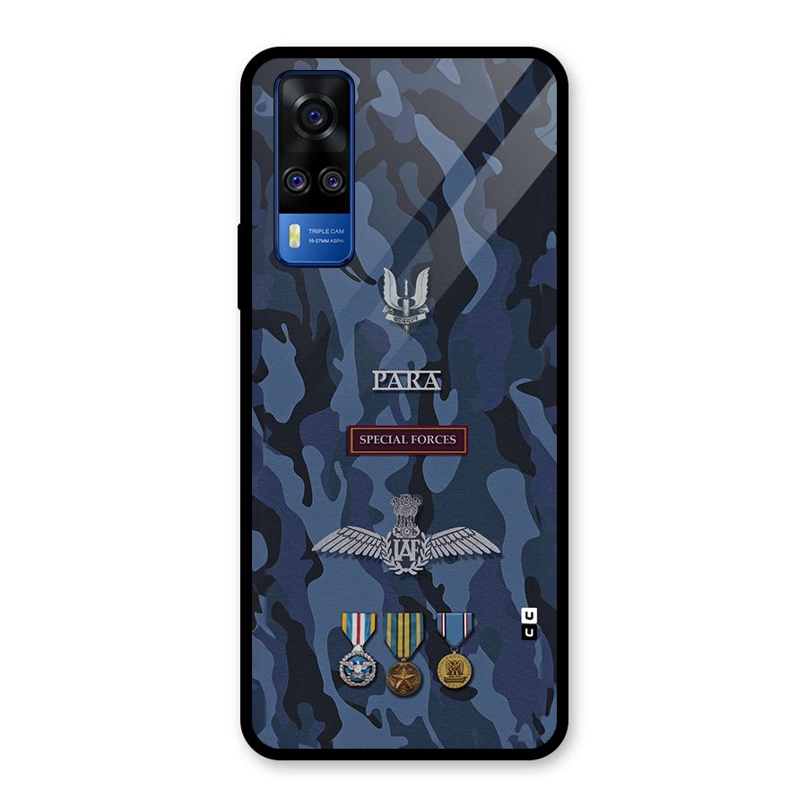 Special Forces Badge Glass Back Case for Vivo Y31