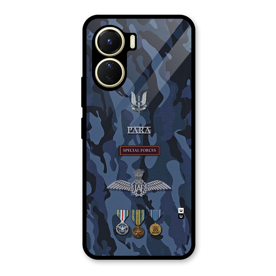 Special Forces Badge Glass Back Case for Vivo Y56