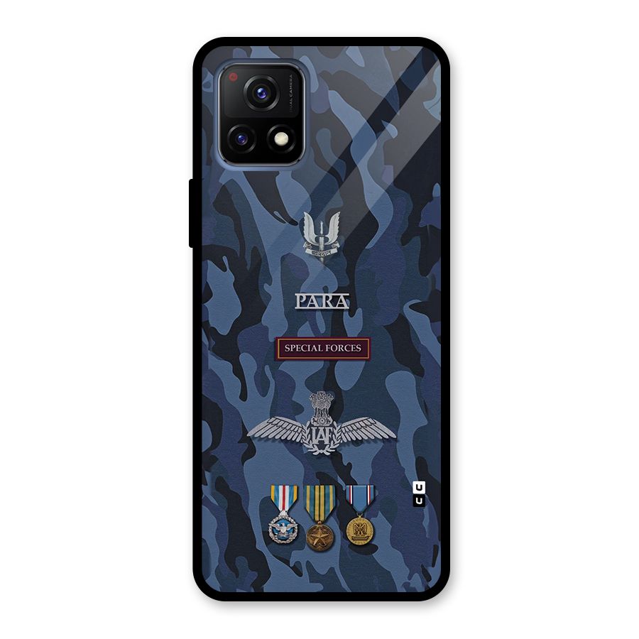 Special Forces Badge Glass Back Case for Vivo Y72 5G