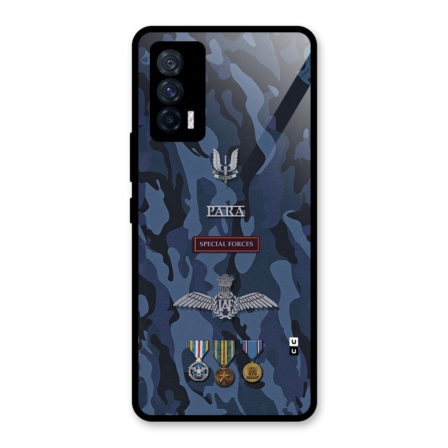Special Forces Badge Glass Back Case for Vivo iQOO 7 5G