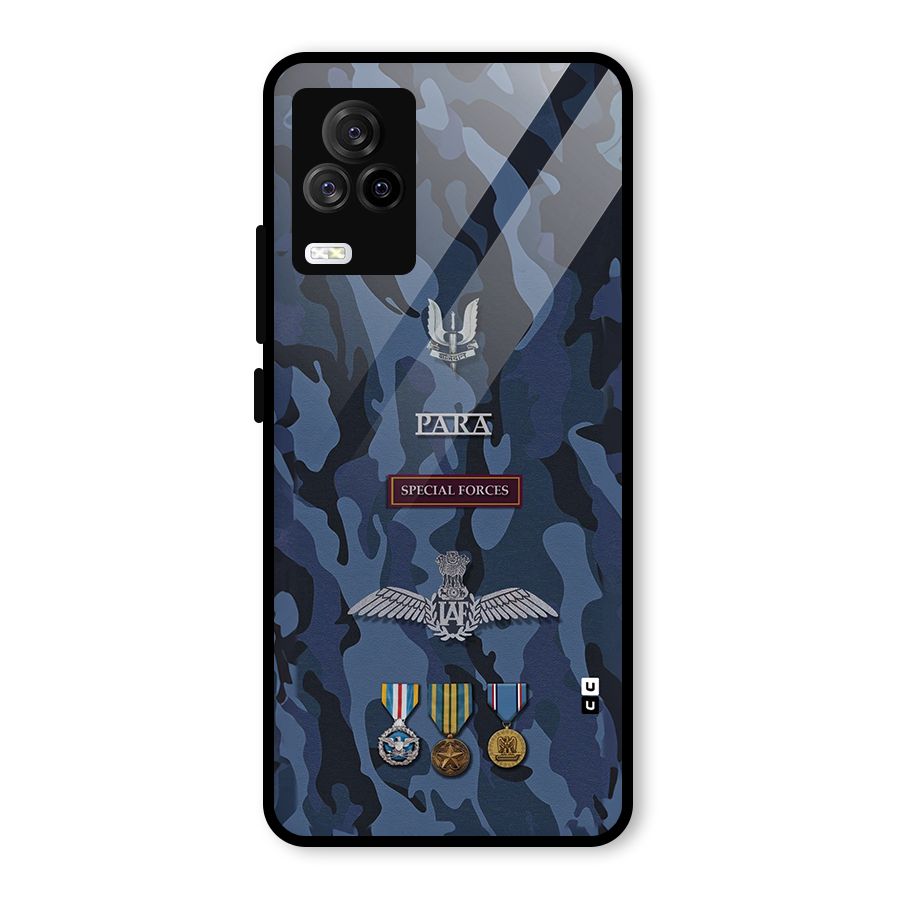 Special Forces Badge Glass Back Case for Vivo iQOO 7 Legend 5G