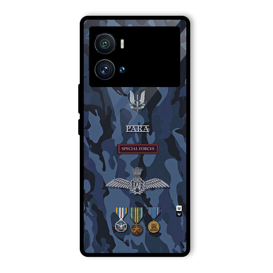 Special Forces Badge Glass Back Case for Vivo iQOO 9 Pro