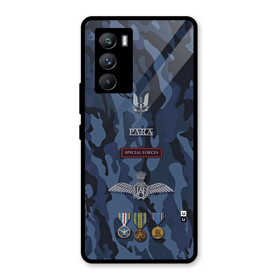 Special Forces Badge Glass Back Case for Vivo iQOO 9 SE