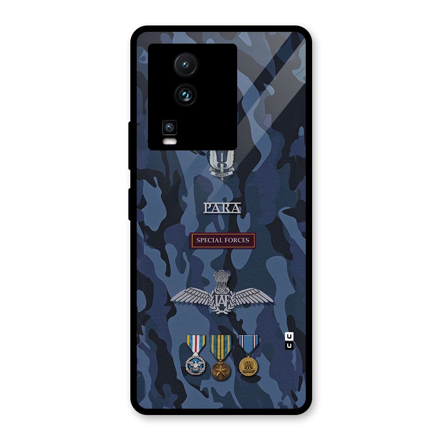 Special Forces Badge Glass Back Case for Vivo iQOO Neo 7