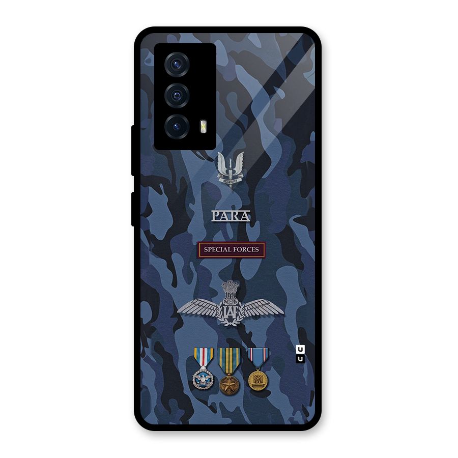 Special Forces Badge Glass Back Case for Vivo iQOO Z5