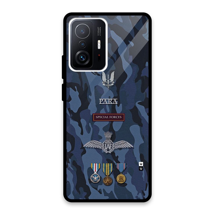 Special Forces Badge Glass Back Case for Xiaomi 11T Pro