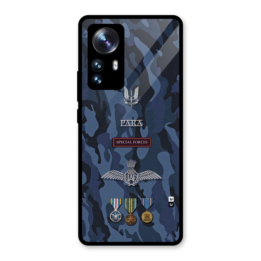 Special Forces Badge Glass Back Case for Xiaomi 12 Pro