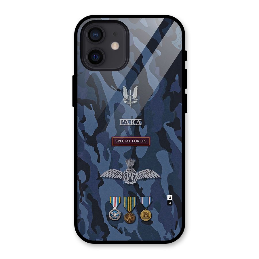 Special Forces Badge Glass Back Case for iPhone 12
