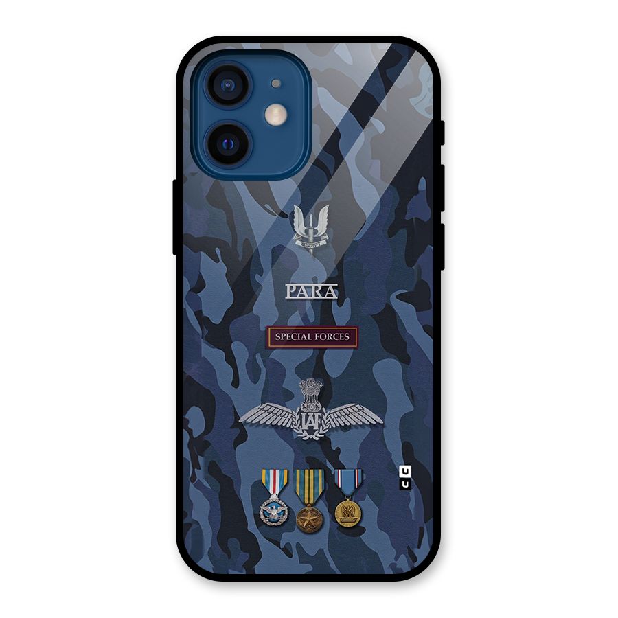 Special Forces Badge Glass Back Case for iPhone 12 Mini