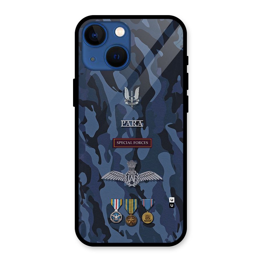 Special Forces Badge Glass Back Case for iPhone 13 Mini