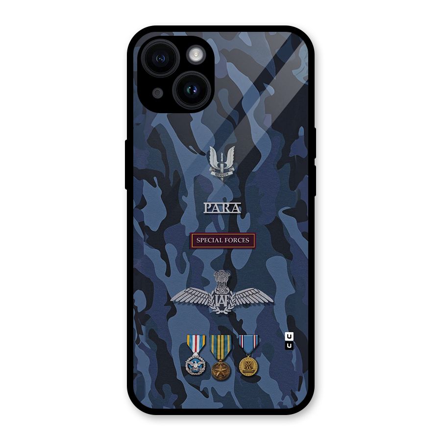 Special Forces Badge Glass Back Case for iPhone 14