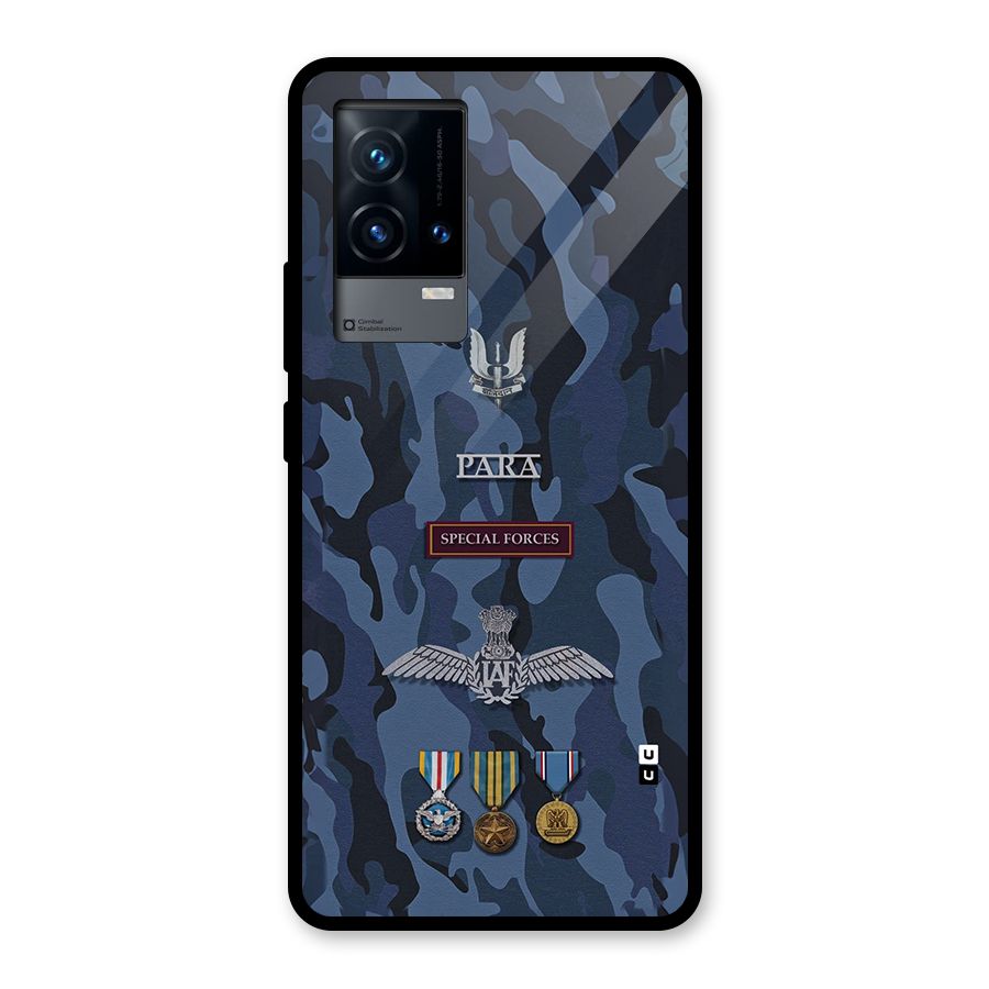 Special Forces Badge Glass Back Case for iQOO 9 5G