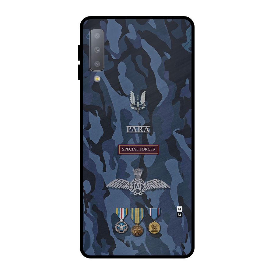 Special Forces Badge Metal Back Case for Galaxy A7 (2018)