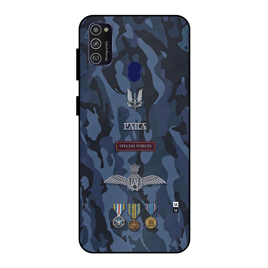 Special Forces Badge Metal Back Case for Galaxy M30s