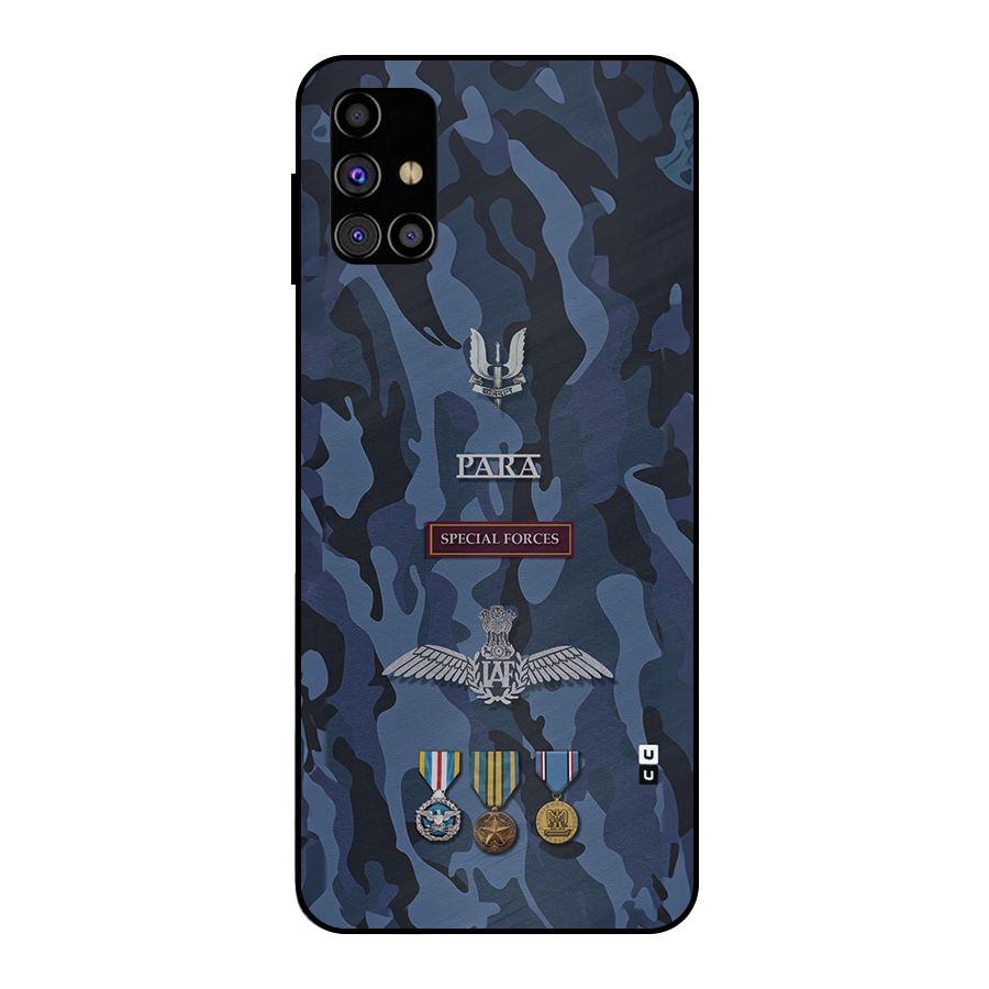 Special Forces Badge Metal Back Case for Galaxy M31s