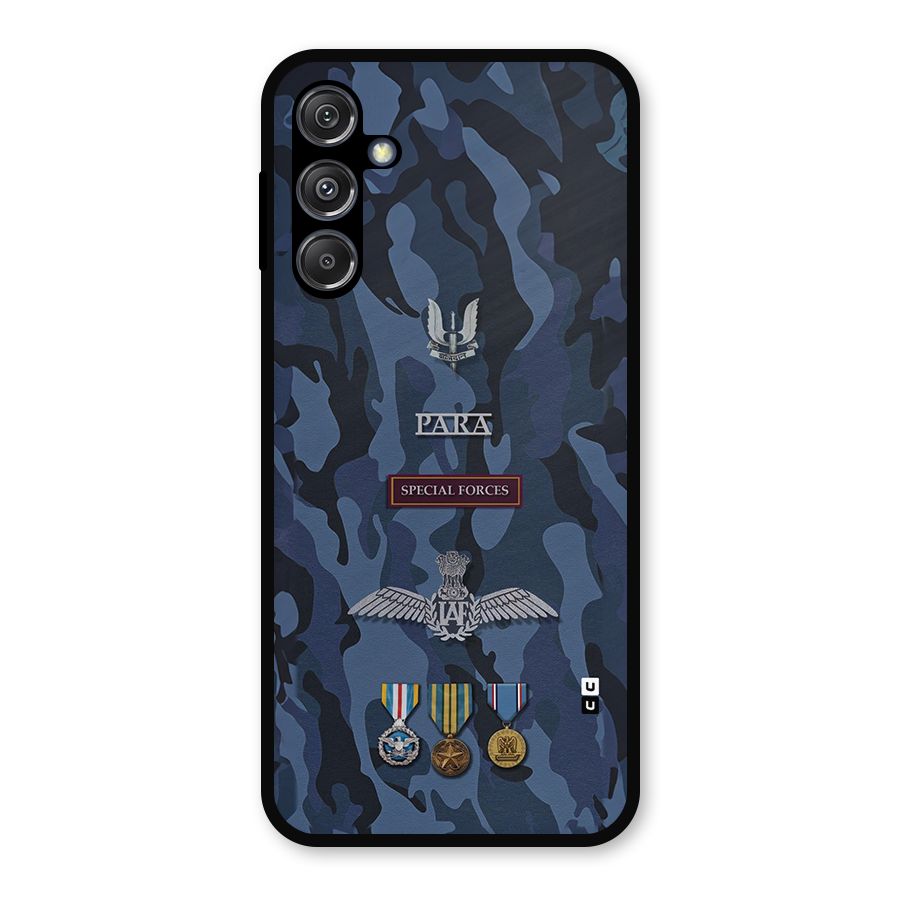 Special Forces Badge Metal Back Case for Galaxy M34 5G