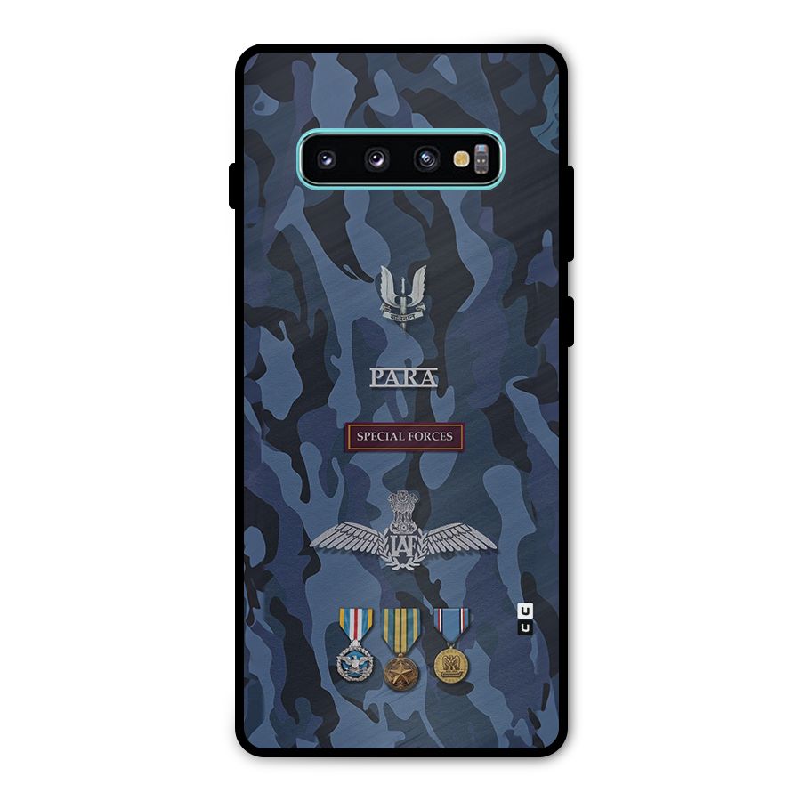 Special Forces Badge Metal Back Case for Galaxy S10 Plus