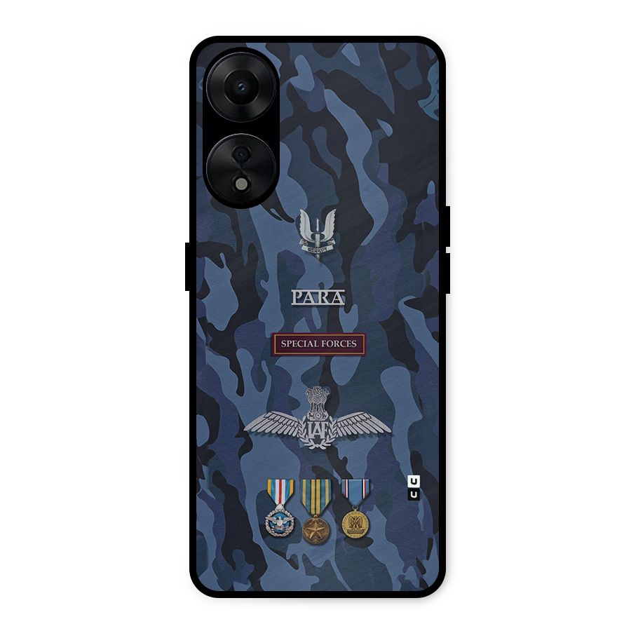 Special Forces Badge Metal Back Case for Oppo A78 5G