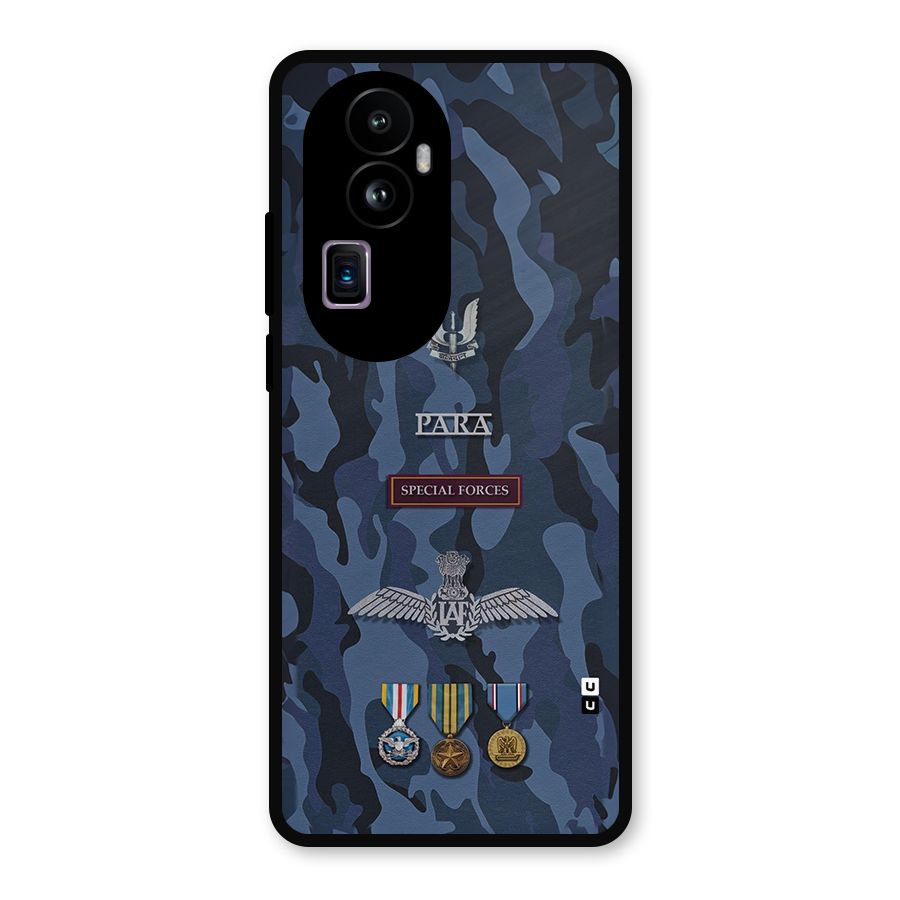 Special Forces Badge Metal Back Case for Oppo Reno10 Pro Plus