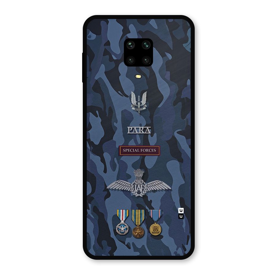 Special Forces Badge Metal Back Case for Poco M2