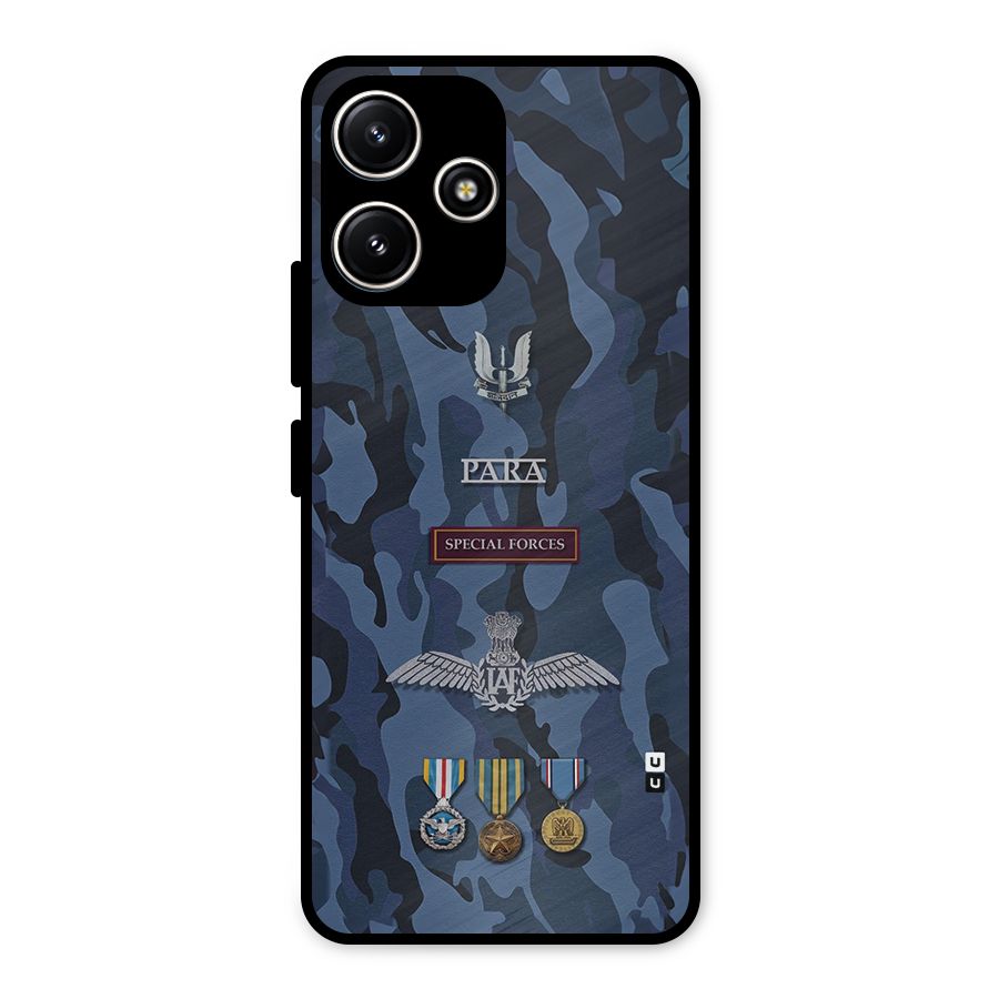 Special Forces Badge Metal Back Case for Poco M6 Pro