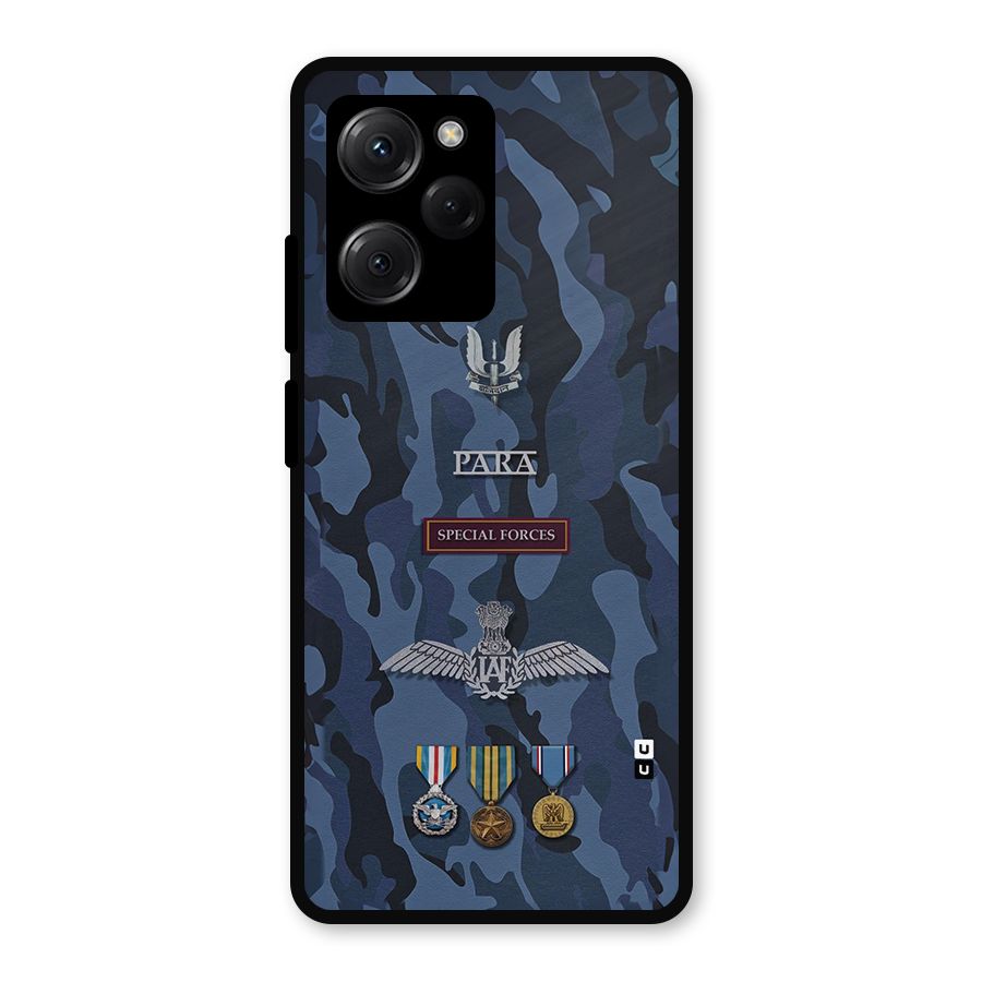 Special Forces Badge Metal Back Case for Poco X5 Pro