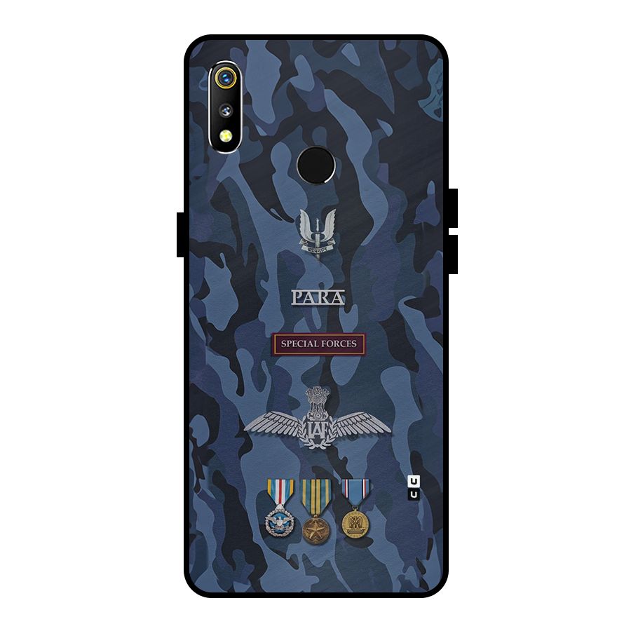 Special Forces Badge Metal Back Case for Realme 3i