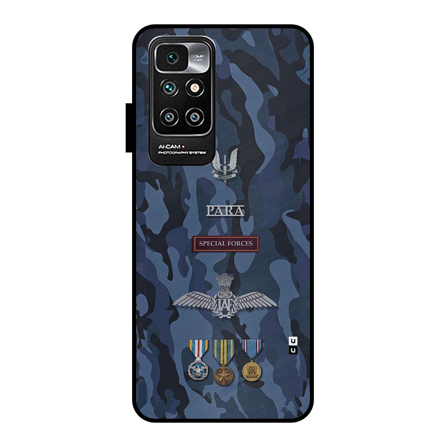Special Forces Badge Metal Back Case for Redmi 10 Prime
